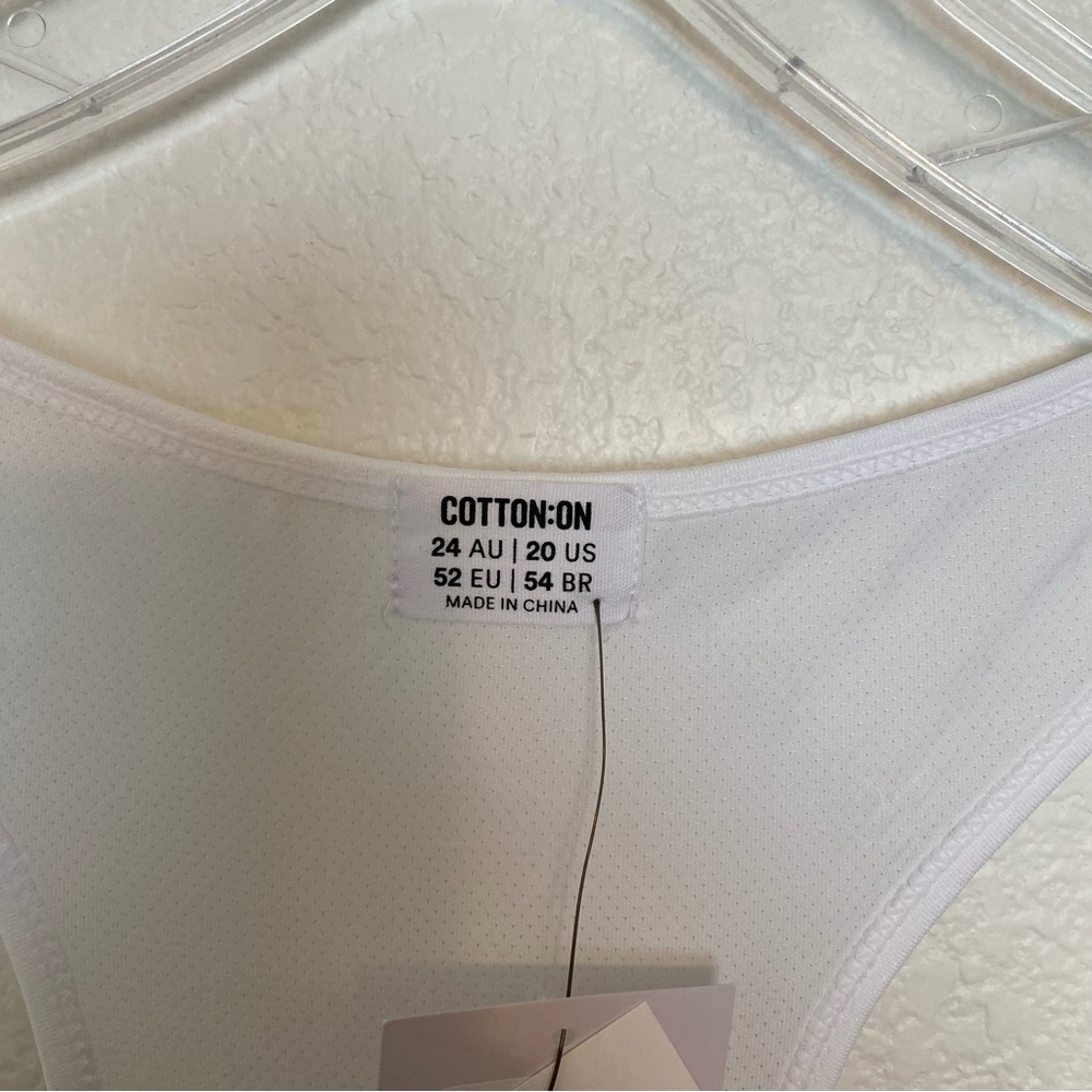 Cotton On White Racerback Tank Top - Picture 4 of 5